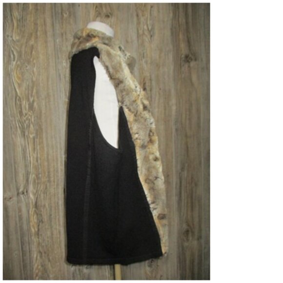 SAMOON by Gerry Weber sz 50 US size 20 faux fur vest jacket Goblincore Forest - Picture 4 of 13